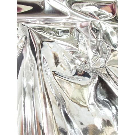 Silver Vinyl Fabric by the yard 